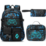Fimibuke Waterproof Backpack Set – Includes School Bag, Lunch Box & Pencil Case, Lightweight, School Backpack Book Bag for Back-To-School Students,Back to School,Back to School Shopping,Travel Essentials