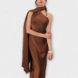 Azura - Chic Maxi Haljina u Satenu