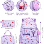 3PCS Waterproof Backpack for School,Oxford Cloth Bookbag Set with Lunch Box & Pencil Case,School Bag for Elementary Middle High School,Back to School Gift,Birthday'S Gift