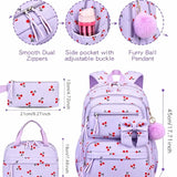 3PCS Waterproof Backpack for School,Oxford Cloth Bookbag Set with Lunch Box & Pencil Case,School Bag for Elementary Middle High School,Back to School Gift,Birthday'S Gift