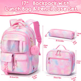 Fimibuke 3PCS Waterproof Backpack for School,Oxford Cloth Bookbag Set with Lunch Box & Pencil Case,School Bag for Elementary Middle High School,Back to School Gift,Birthday'S Gift,Back to School Shopping,Travel Essentials
