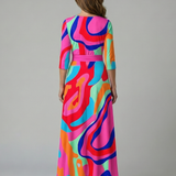 Celine | Cross Wrap Neck Midi Dress