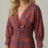 Lune | Natural Wrap Midi Dress