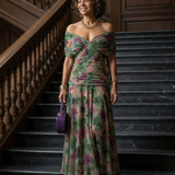 Calen | Off Shoulder Flow Midi Dress