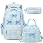 SIMILOVE 3PCS Backpack for School- Corduroy Girls Backpack with Lunch Bag & Pencil Case, School Bag for Elementary Middle High School,Back to School Gift,Birthday'S Gift, Backpacks for School, Bookbag