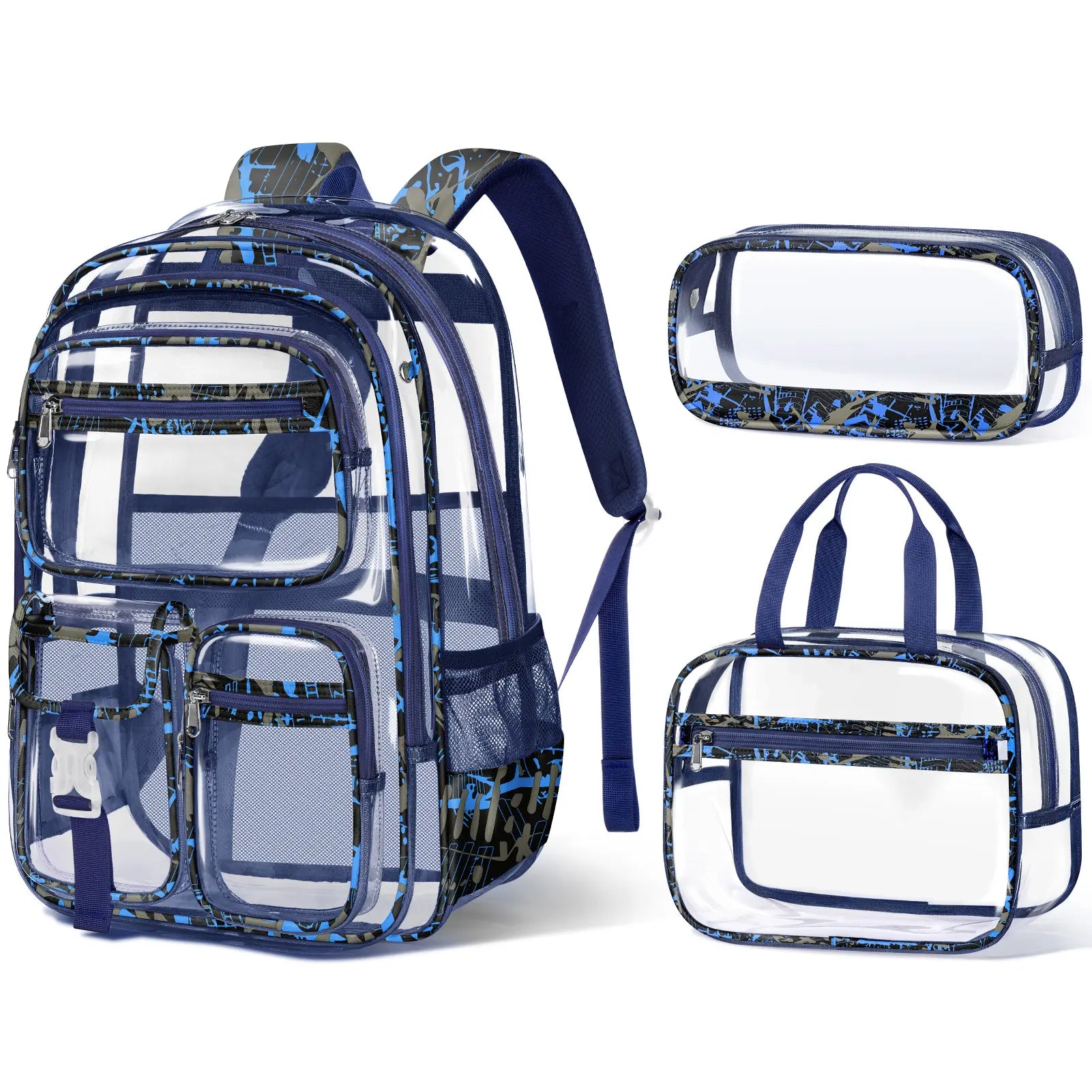 Fimibuke Waterproof Backpack Set – Includes School Bag, Lunch Box & Pencil Case, Lightweight, School Backpack Book Bag for Back-To-School Students,Back to School,Back to School Shopping,Travel Essentials