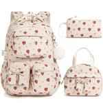 Fimibuke Waterproof Backpack Set – Includes School Bag, Lunch Box & Pencil Case, Lightweight, School Backpack Book Bag for Back-To-School Students,Back to School,Back to School Shopping,Travel Essentials