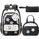 Fimibuke 3PCS Backpack for School,Waterproof Bookbag Set with Lunch Box & Pencil Case,School Bag for Elementary Middle School,Back to School Gift,Birthday'S Gift,Back to School Shopping,Travel Essentials