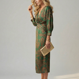 Lune | Natural Wrap Midi Dress