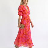 Willow | Puff Sleeve Floral Midi