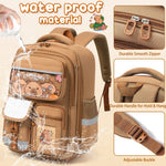 Fimibuke Waterproof Backpack Set – Includes School Bag, Lunch Box & Pencil Case, Lightweight, School Backpack Book Bag for Back-To-School Students,Back to School,Back to School Shopping,Travel Essentials