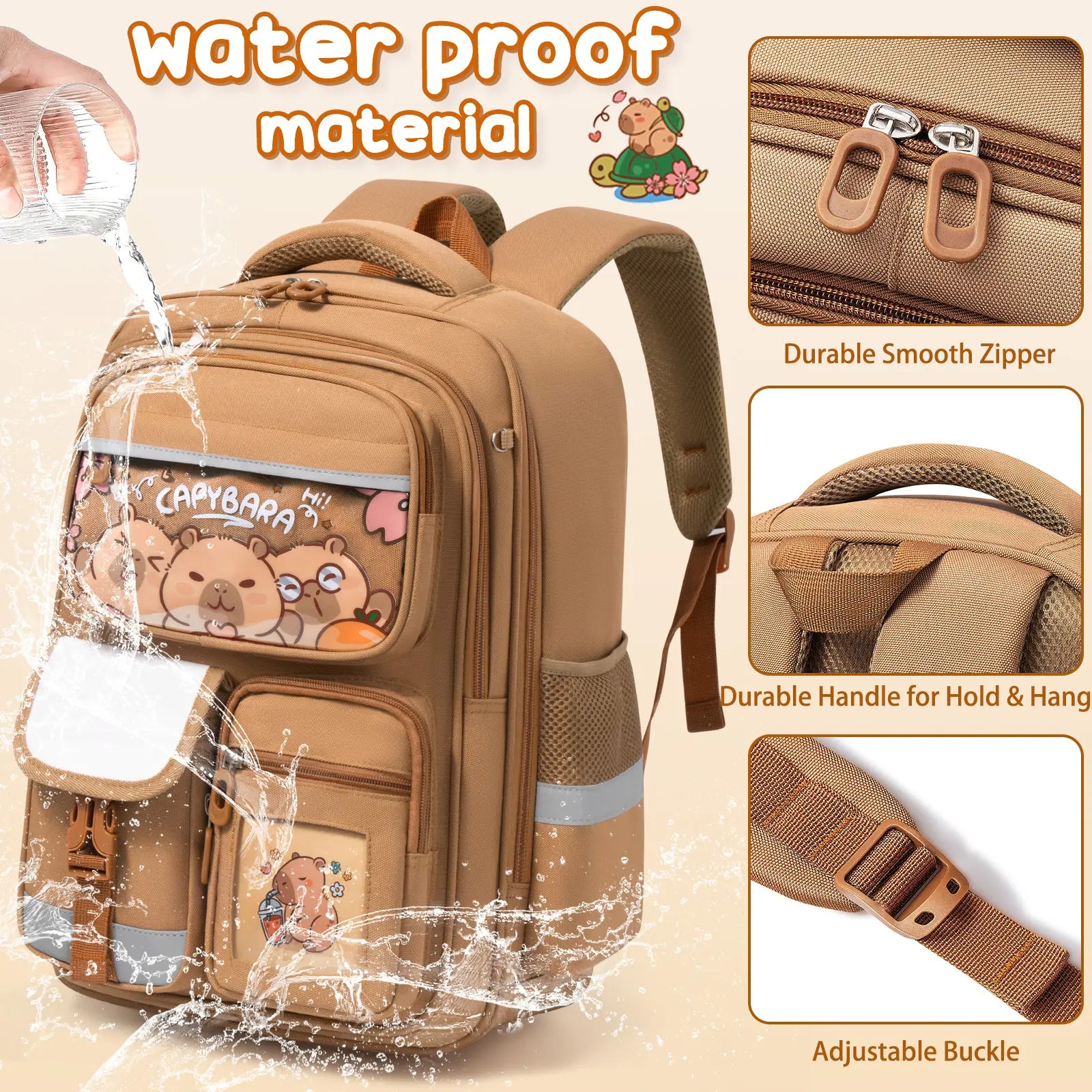 Fimibuke Waterproof Backpack Set – Includes School Bag, Lunch Box & Pencil Case, Lightweight, School Backpack Book Bag for Back-To-School Students,Back to School,Back to School Shopping,Travel Essentials