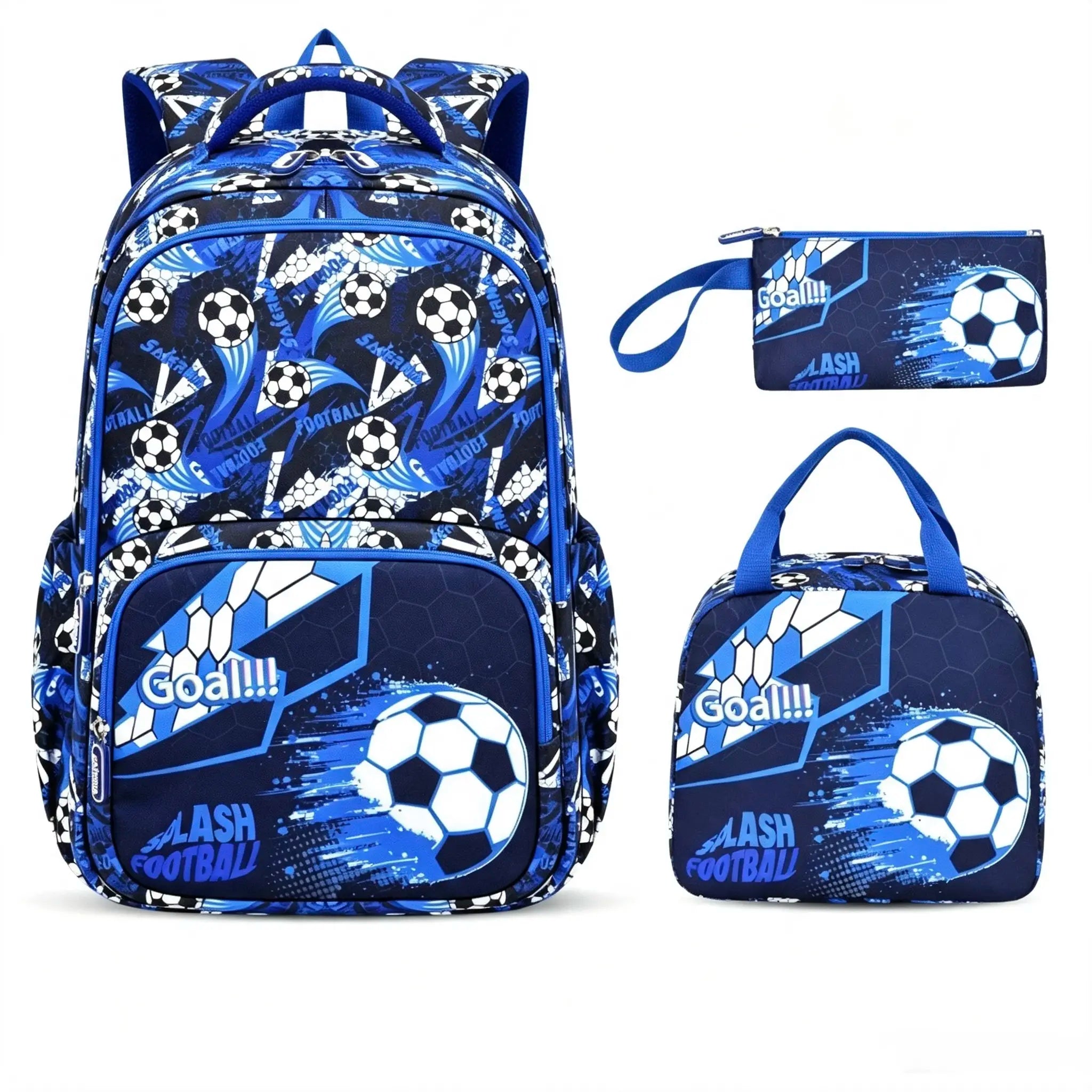 3PCS Waterproof Backpack for School,Oxford Cloth Bookbag Set with Lunch Box & Pencil Case,School Bag for Elementary Middle High School,Back to School Gift,Birthday'S Gift