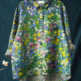 Imogen | Ženski vintage casual s cvijetnim umetničkim tiskom
