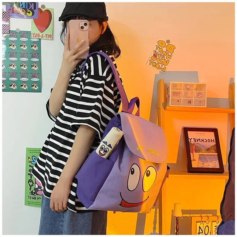 Explorer Backpack – Large Capacity Cartoon Messenger Bag for Students & Kids, School Bag