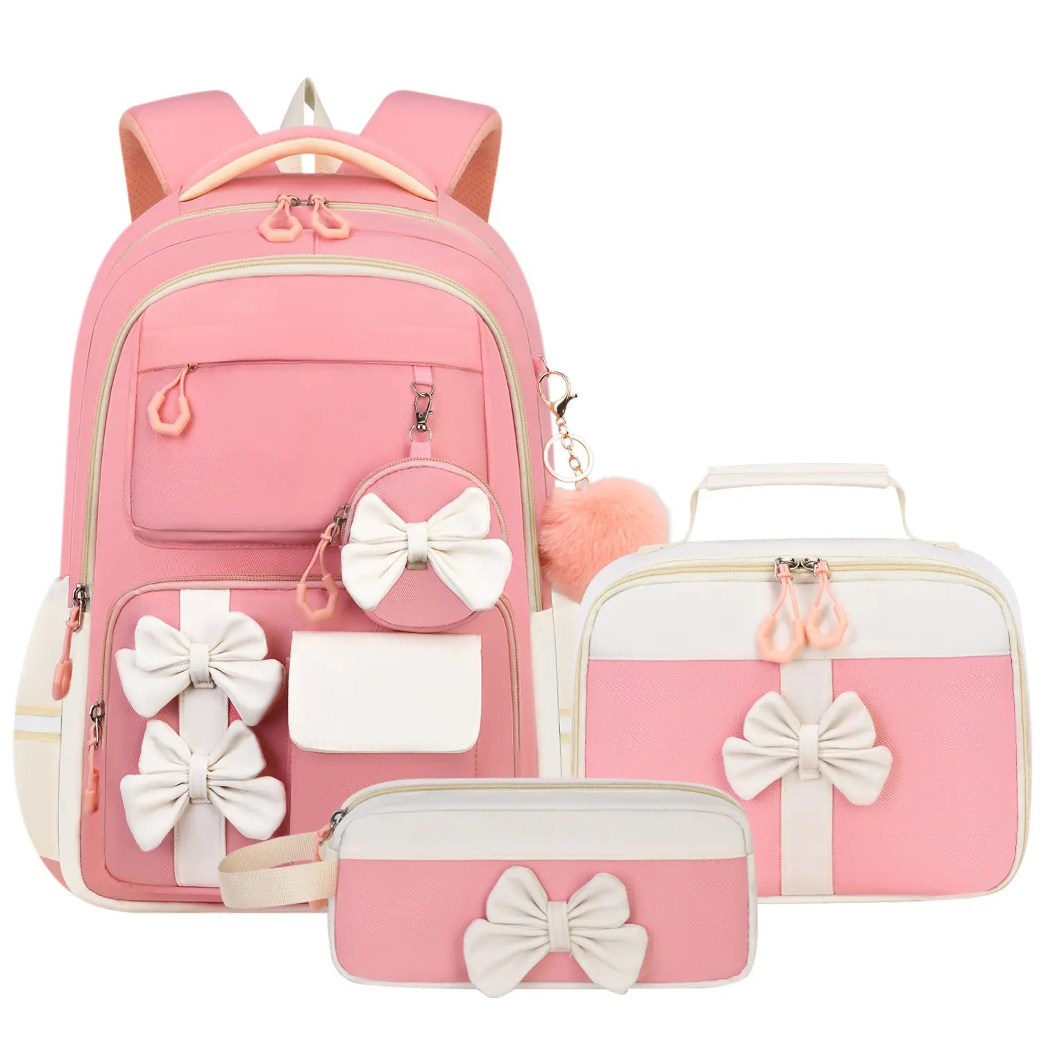 3PCS Waterproof Backpack for School,Oxford Cloth Bookbag Set with Lunch Box & Pencil Case,School Bag for Elementary Middle High School,Back to School Gift,Birthday'S Gift