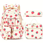Fimibuke 3PCS Waterproof Backpack for School,Oxford Cloth Bookbag Set with Lunch Box & Pencil Case,School Bag for Elementary Middle High School,Back to School Gift,Birthday'S Gift,Back to School Shopping,Travel Essentials
