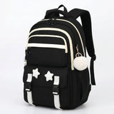 School Backpack Set for Girls, Chic Color-Block Waterproof Nylon, Ultra-Light Large Capacity for Back to School & Sleepovers, Back to School Haul, Casual,Back to School,Back to School Haul