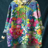 Rebeka | Ženski vintage casual s lijepo cvijetnim umetničkim tiskom