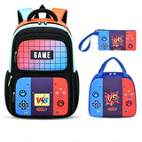 3PCS Waterproof Backpack for School,Oxford Cloth Bookbag Set with Lunch Box & Pencil Case,School Bag for Elementary Middle High School,Back to School Gift,Birthday'S Gift