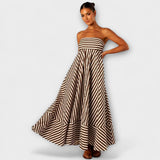 Maxi haljina Nocturnal Charm s volanima