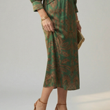 Lune | Natural Wrap Midi Dress