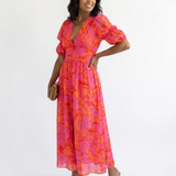 Willow | Puff Sleeve Floral Midi