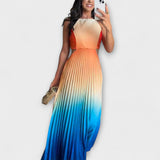Haven - Stilska Maxi Haljina bez Rukava s Tie-Dye