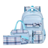 3PCS Waterproof Backpack for School,Oxford Cloth Bookbag Set with Lunch Box & Pencil Case,School Bag for Elementary Middle High School,Back to School Gift,Birthday'S Gift