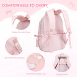 SIMILOVE 3PCS Backpack for School- Corduroy Girls Backpack with Lunch Bag & Pencil Case, School Bag for Elementary Middle High School,Back to School Gift,Birthday'S Gift, Backpacks for School, Bookbag