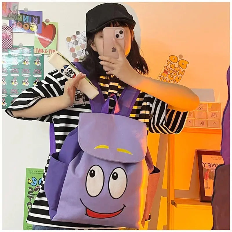 Explorer Backpack – Large Capacity Cartoon Messenger Bag for Students & Kids, School Bag