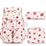 Fimibuke 3PCS Waterproof Backpack for School,Oxford Cloth Bookbag Set with Lunch Box & Pencil Case,School Bag for Elementary Middle High School,Back to School Gift,Birthday'S Gift,Back to School Shopping,Travel Essentials