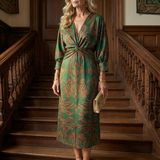 Lune | Natural Wrap Midi Dress