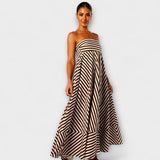 Maxi haljina Nocturnal Charm s volanima