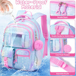 Fimibuke 3PCS Waterproof Backpack for School,Oxford Cloth Bookbag Set with Lunch Box & Pencil Case,School Bag for Elementary Middle High School,Back to School Gift,Birthday'S Gift,Back to School Shopping,Travel Essentials