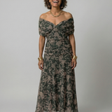Calen | Off Shoulder Flow Midi Dress