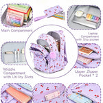 3PCS Waterproof Backpack for School,Oxford Cloth Bookbag Set with Lunch Box & Pencil Case,School Bag for Elementary Middle High School,Back to School Gift,Birthday'S Gift