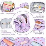 3PCS Waterproof Backpack for School,Oxford Cloth Bookbag Set with Lunch Box & Pencil Case,School Bag for Elementary Middle High School,Back to School Gift,Birthday'S Gift