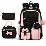 3PCS Waterproof Backpack for School,Oxford Cloth Bookbag Set with Lunch Box & Pencil Case,School Bag for Elementary Middle High School,Back to School Gift,Birthday'S Gift