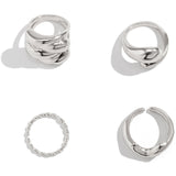Set metalnih prstenova od 4 dijela
