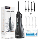 Portable Cordless Water Flosser F18 with 3 Cleaning Modes, Waterproof Design, Rechargeable Battery, and 4 Nozzles for Gum Care