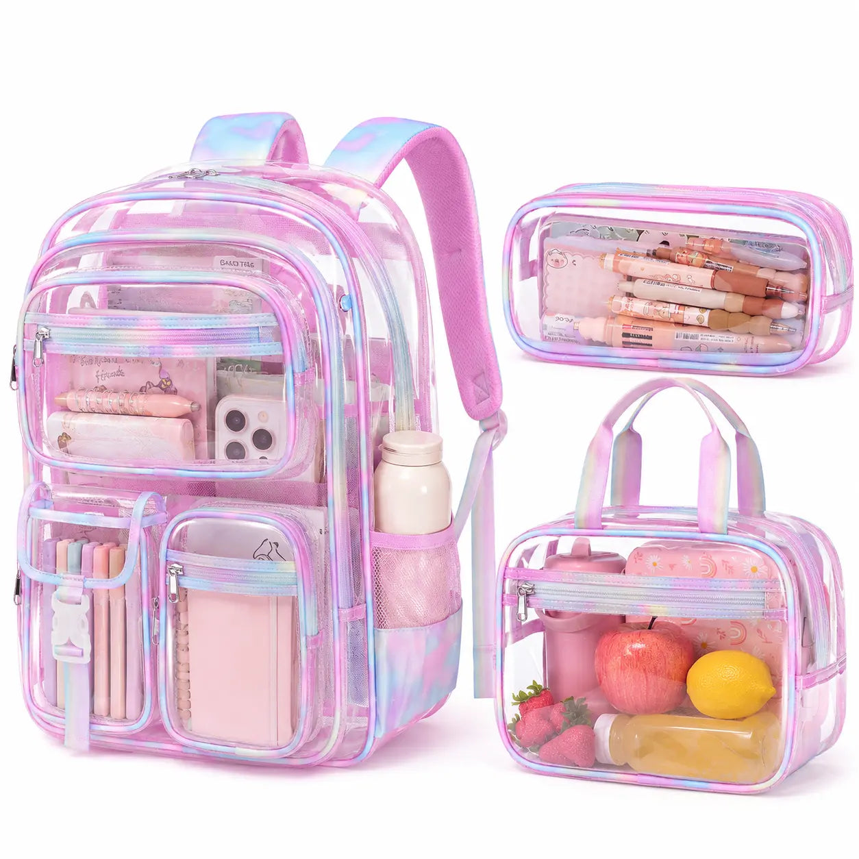 Fimibuke Waterproof Backpack Set – Includes School Bag, Lunch Box & Pencil Case, Lightweight, School Backpack Book Bag for Back-To-School Students,Back to School,Back to School Shopping,Travel Essentials