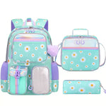 3PCS Waterproof Backpack for School,Oxford Cloth Bookbag Set with Lunch Box & Pencil Case,School Bag for Elementary Middle High School,Back to School Gift,Birthday'S Gift