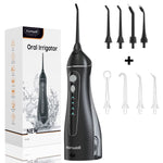 Portable Cordless Water Flosser F18 with 3 Cleaning Modes, Waterproof Design, Rechargeable Battery, and 4 Nozzles for Gum Care