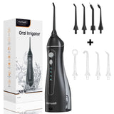 Portable Cordless Water Flosser F18 with 3 Cleaning Modes, Waterproof Design, Rechargeable Battery, and 4 Nozzles for Gum Care