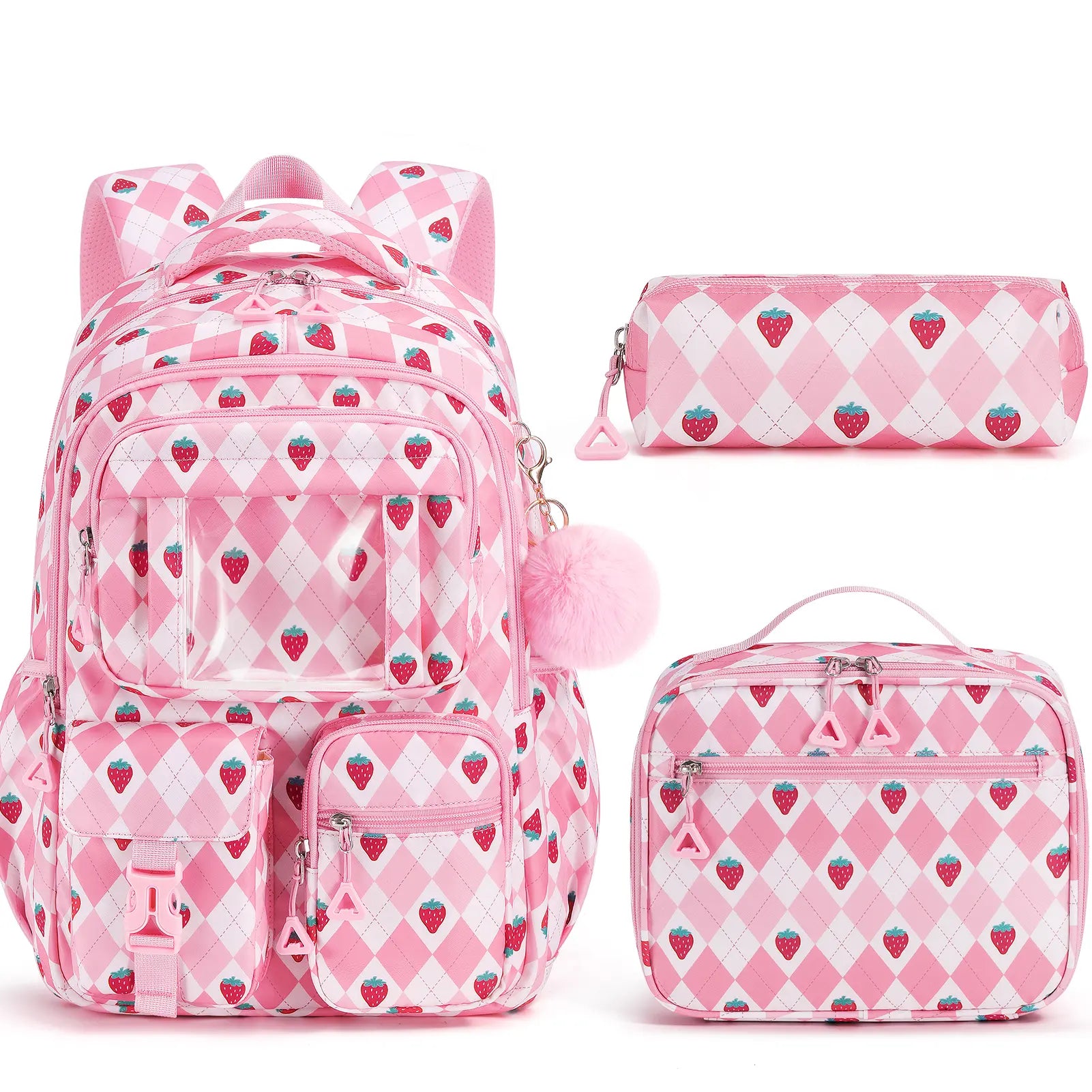 Fimibuke Waterproof Backpack Set – Includes School Bag, Lunch Box & Pencil Case, Lightweight, School Backpack Book Bag for Back-To-School Students,Back to School,Back to School Shopping,Travel Essentials