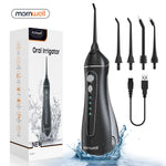 Portable Cordless Water Flosser F18 with 3 Cleaning Modes, Waterproof Design, Rechargeable Battery, and 4 Nozzles for Gum Care
