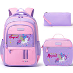 Fimibuke Waterproof Backpack Set – Includes School Bag, Lunch Box & Pencil Case, Lightweight, School Backpack Book Bag for Back-To-School Students,Back to School,Back to School Shopping,Travel Essentials