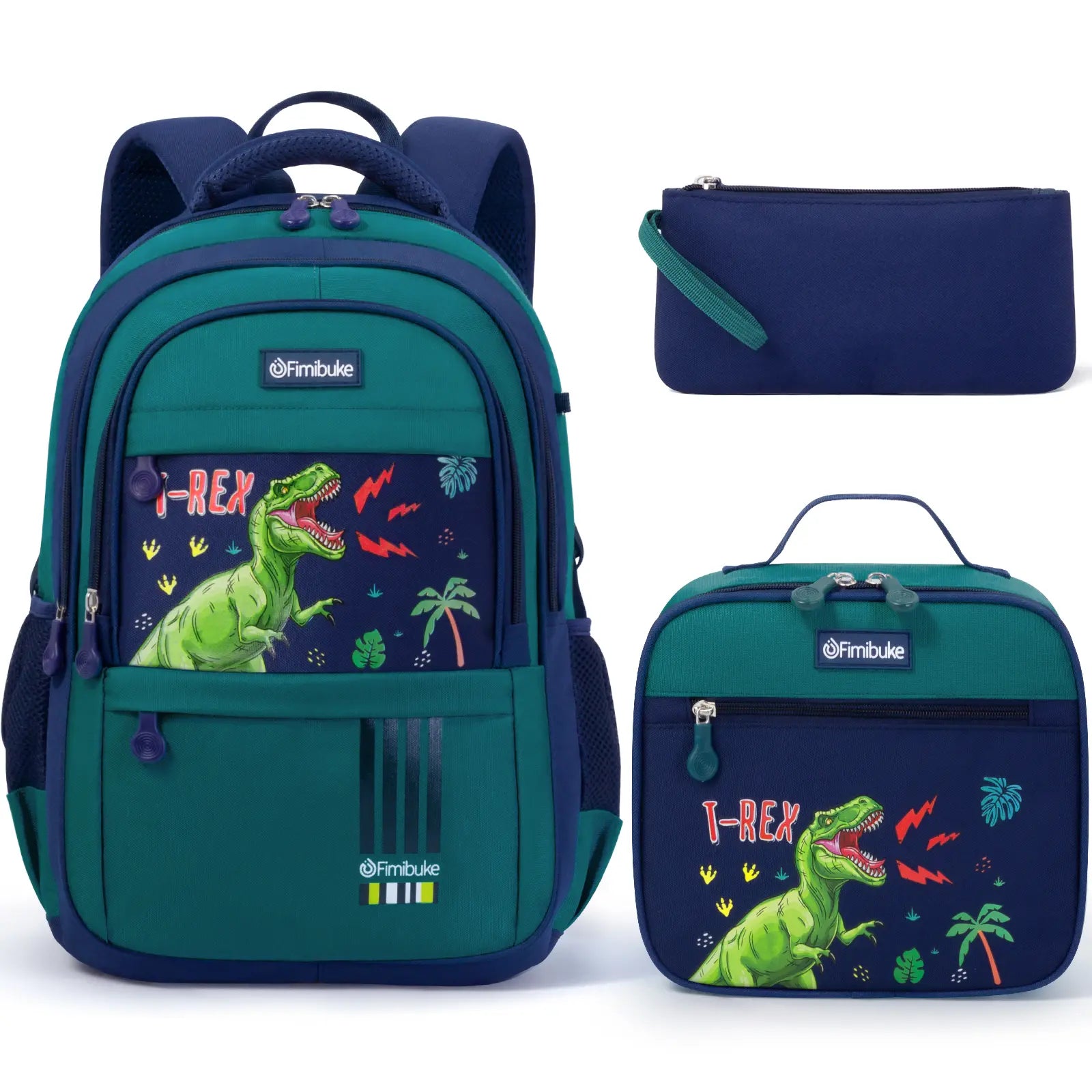 Fimibuke Waterproof Backpack Set – Includes School Bag, Lunch Box & Pencil Case, Lightweight, School Backpack Book Bag for Back-To-School Students,Back to School,Back to School Shopping,Travel Essentials