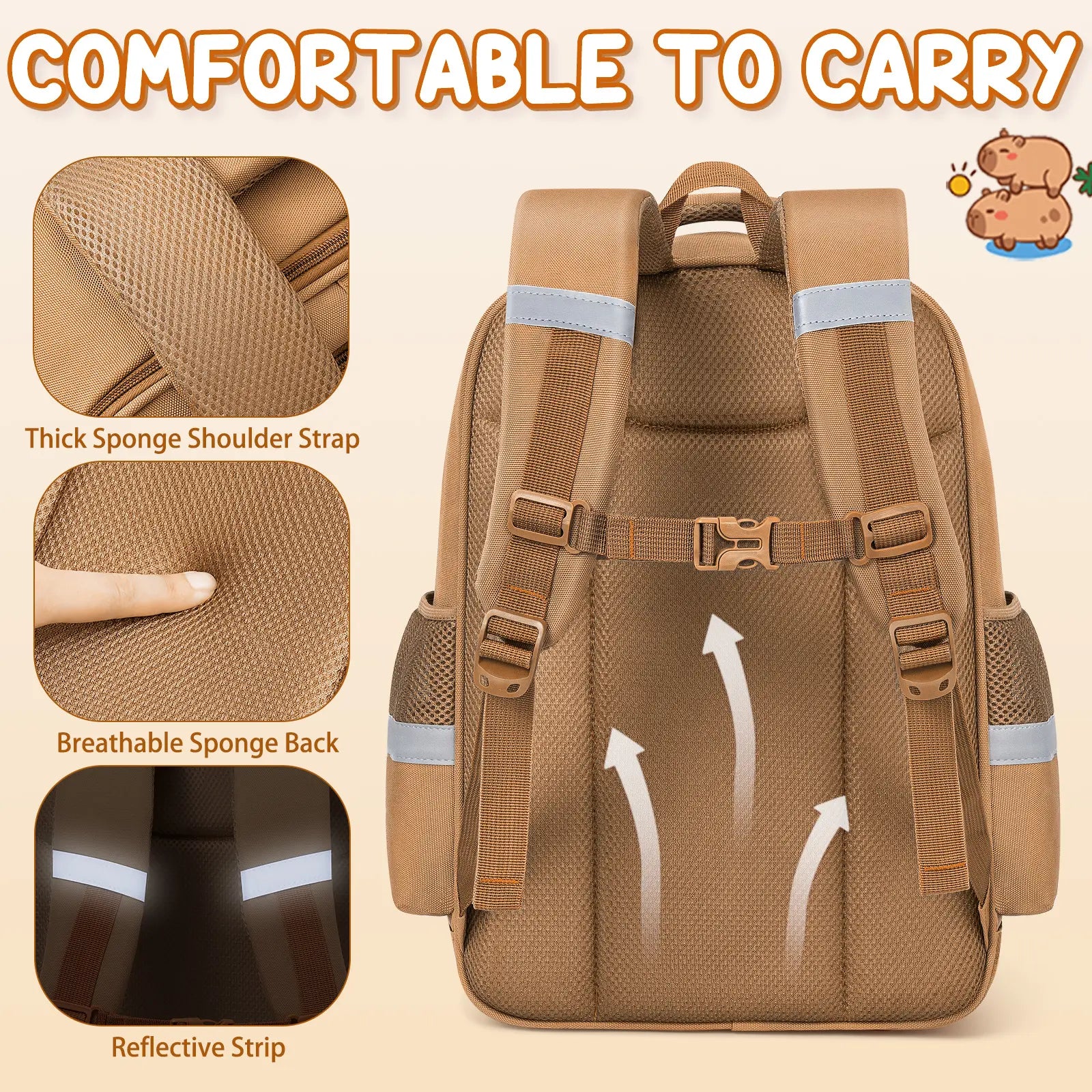 Fimibuke Waterproof Backpack Set – Includes School Bag, Lunch Box & Pencil Case, Lightweight, School Backpack Book Bag for Back-To-School Students,Back to School,Back to School Shopping,Travel Essentials